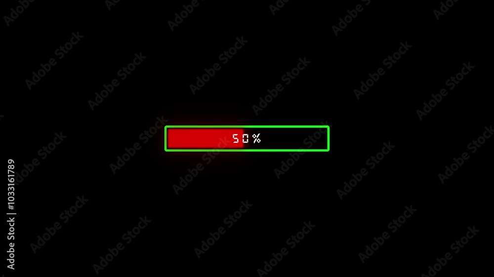 Progress Bar Indicator Animation: 0% to 100% Smooth Increase – Dynamic Percentage Loading Visual. Progress Bar Indicator Animation: 0% to 100% Smooth Increase – Dynamic Percentage Loading Visual.