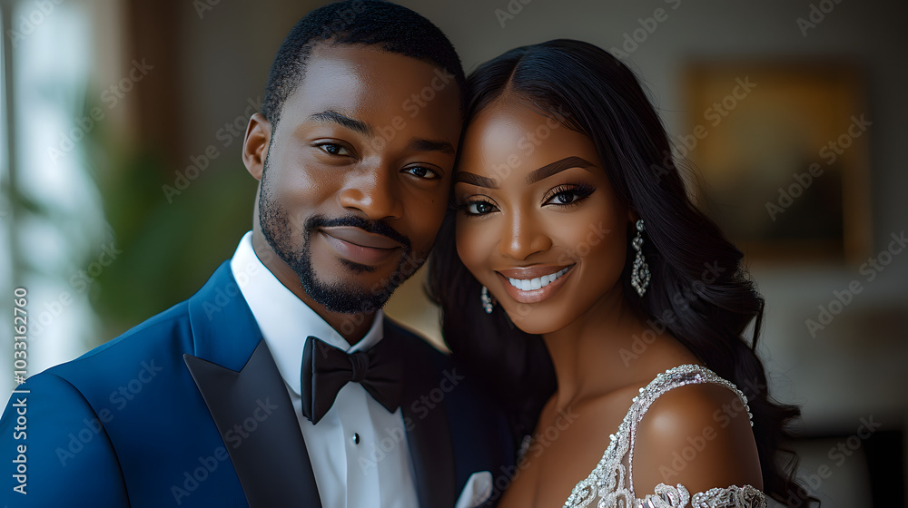 Stunning Black Couple in Their Mid-20s Dressed in Professional Attire, Radiating Confidence and Elegance, Perfect for Showcasing Modern Love and Professionalism in a Contemporary Setting.
Stunning Black Couple in Their Mid-20s Dressed in Professional Attire, Radiating Confidence and Elegance, Perfect for Showcasing Modern Love and Professionalism in a Contemporary Setting.