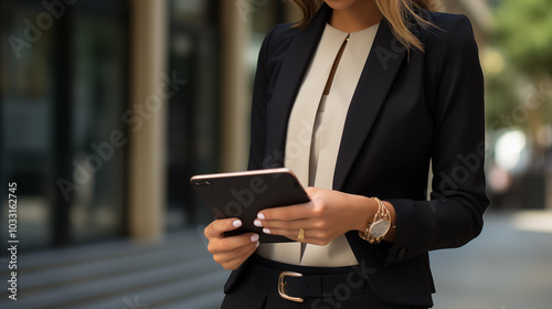 business woman using smartphone in the coffee cafe