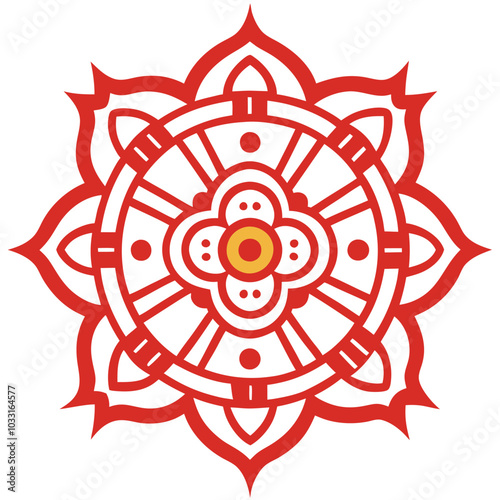 Indian Traditional Mandala Art Design Vector Spiritual Pattern