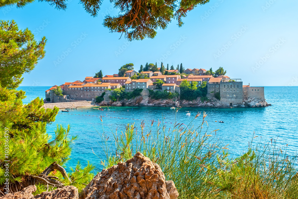 Island of Sveti Stefan. Montenegro