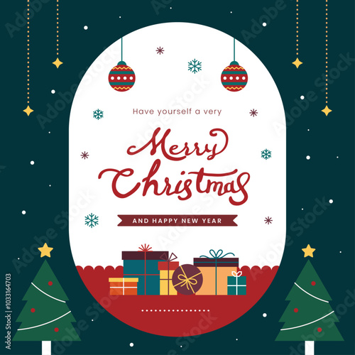 Christmas vintage and retro background for greeting card, banner, flyer, marketplace and social media template design. photo