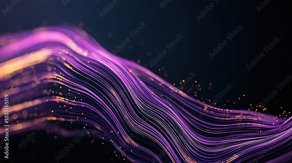 Abstract purple wave with glow Abstract purple wave with glow