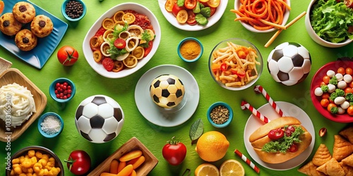 Soccer Icon Vector Graphics - Creative Food Photography for Sports Lovers and Culinary Enthusiasts