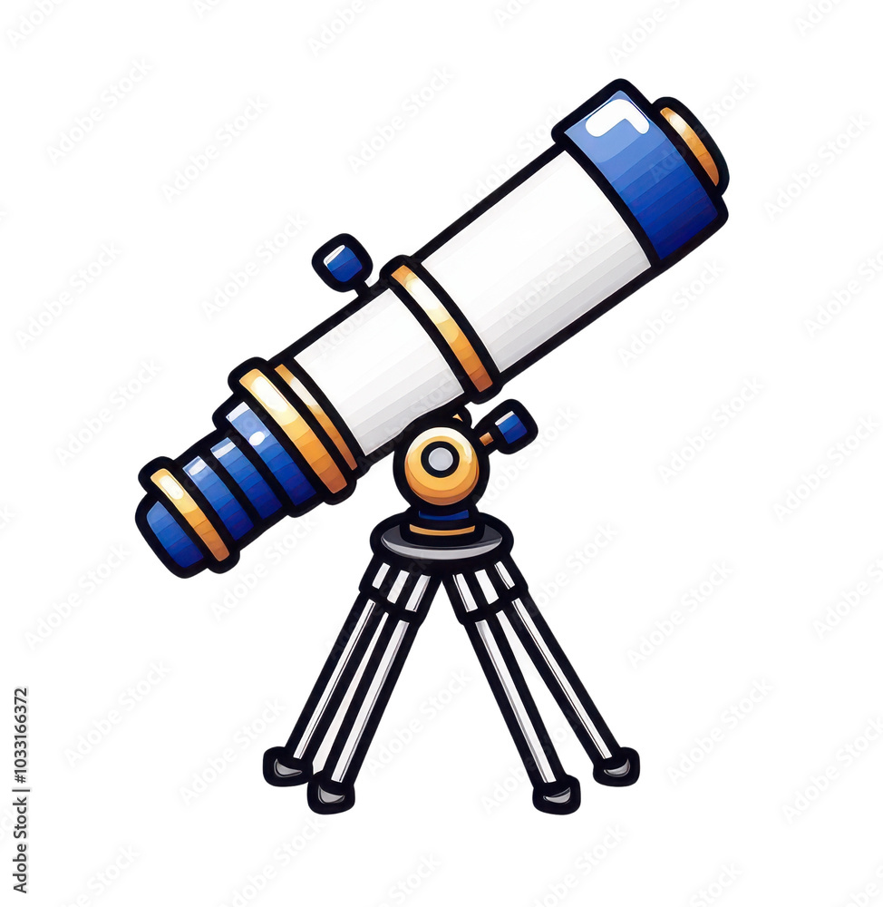 Telescope, white isolate background Telescope, white isolate background