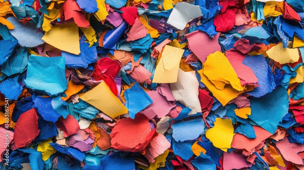Obraz premium Colorful Shredded Paper Pattern for Background Use