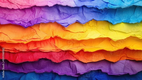 Wallpaper Mural Colorful Crinkled Paper Layers for Creative Backgrounds Torontodigital.ca