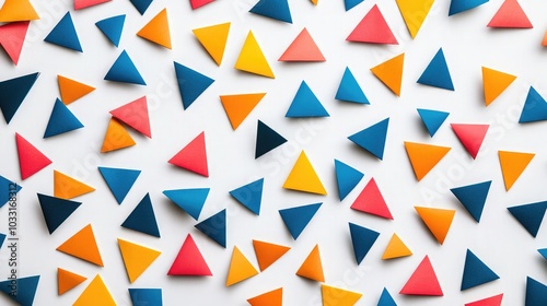 Free Download Colorful Triangles on White Background - GFXLoad
