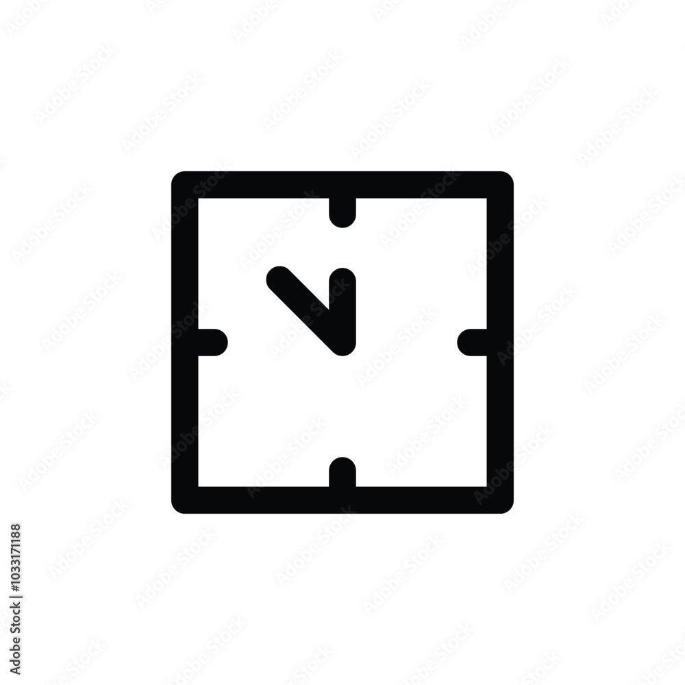 Icon clock wall vetor illustration Icon clock wall vetor illustration