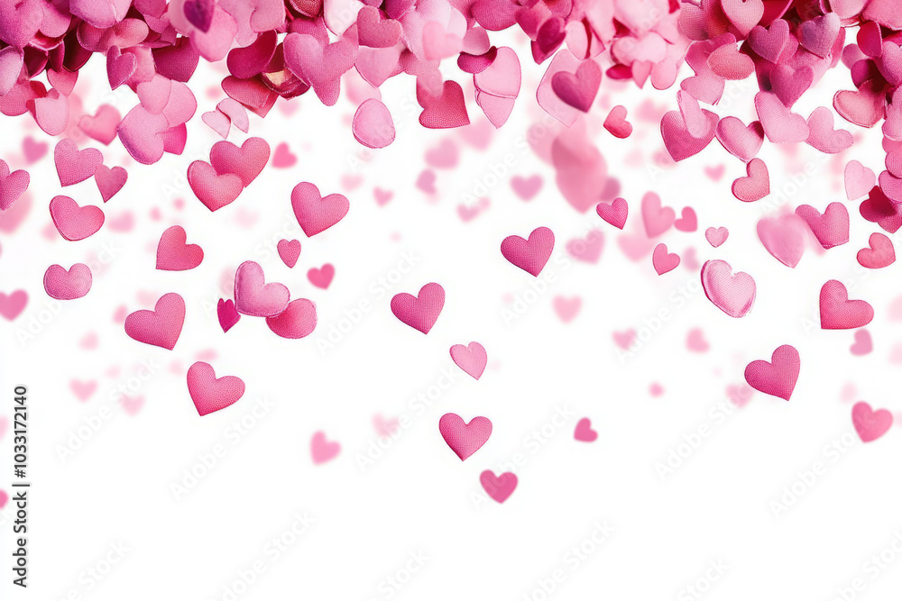 romantic pink hearts falling background for valentine's day romantic pink hearts falling background for valentine's day
