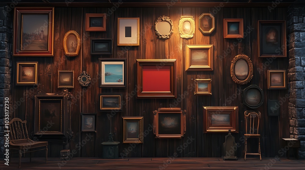 Frames in the old style. Retro hand-drawn illustration. Frames in the old style. Retro hand-drawn illustration.