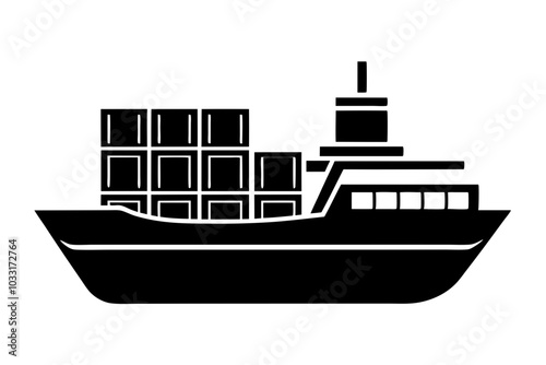 shipping silhouette vector illustration