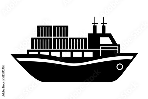 shipping silhouette vector illustration