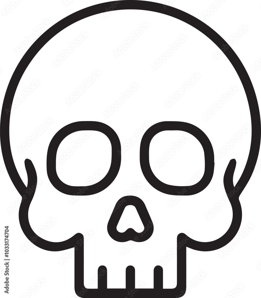 Obraz premium Skull icon symbol vector image illustration 