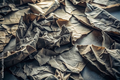 Torn Gray Paper Sheets: A Documentary Perspective on Texture and Decay