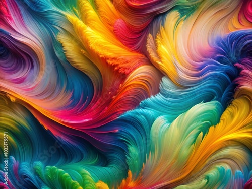 Vibrant Abstract Aerial Photography with Colorful Wavy Layers for Background Design