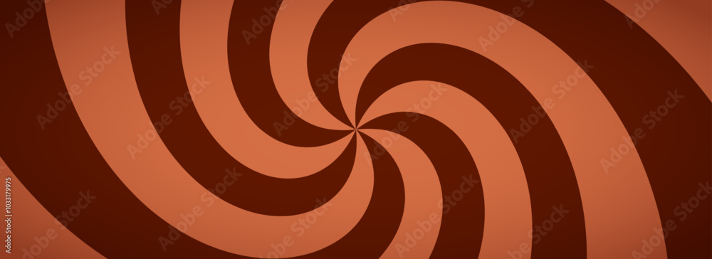 Chocolate color sunburst background. Milk coffee sunbeam pattern design. Retro brown nougat dessert wallpaper for template, banner, poster, flyer, card. Rotating cartoon candy rays and beams. Vector Chocolate color sunburst background. Milk coffee sunbeam pattern design. Retro brown nougat dessert wallpaper for template, banner, poster, flyer, card. Rotating cartoon candy rays and beams. Vector