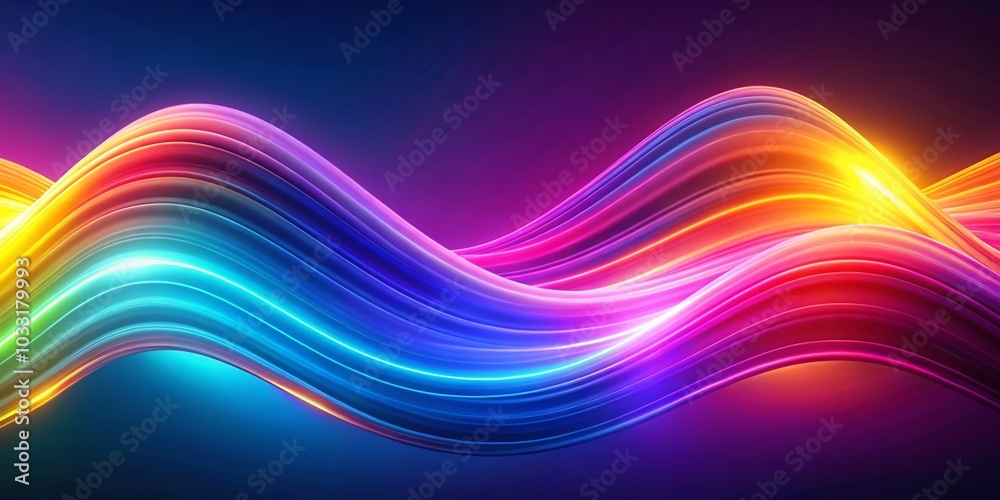 Vibrant Abstract Wave Gradient Flow with Neon Glow for Modern Colorful Backgrounds Vibrant Abstract Wave Gradient Flow with Neon Glow for Modern Colorful Backgrounds