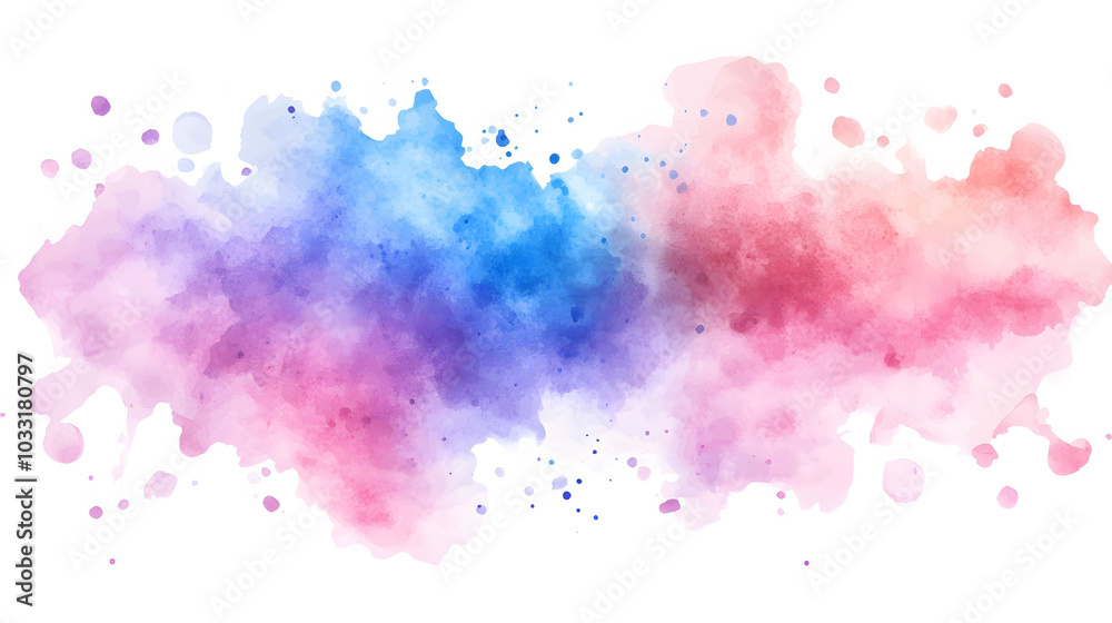 Soft pastel watercolor background, gentle hues, isolated design, clean white backdrop, ideal for digital projects or creative presentations