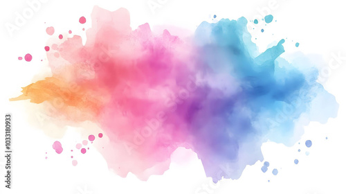 Soft pastel watercolor background, isolated design on white canvas, perfect for digital projects or graphic design needs