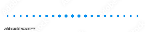 Dotted line divider with blue color dots