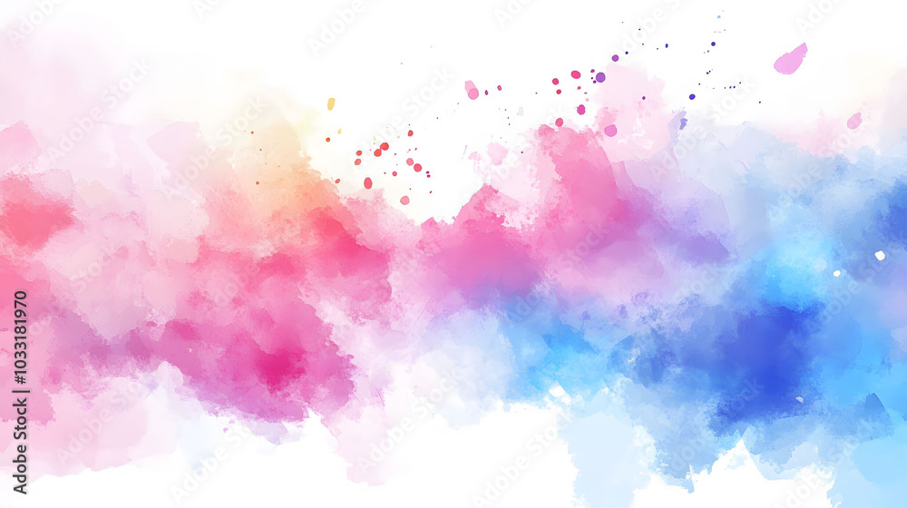 Soft pastel watercolor backdrop, isolated design, vibrant hues on clean white canvas, ideal for creative projects and presentations Soft pastel watercolor backdrop, isolated design, vibrant hues on clean white canvas, ideal for creative projects and presentations