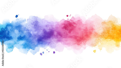 Pastel Watercolor Background, Soft hues blend seamlessly, Ideal for digital designs, Clean white backdrop enhances versatility