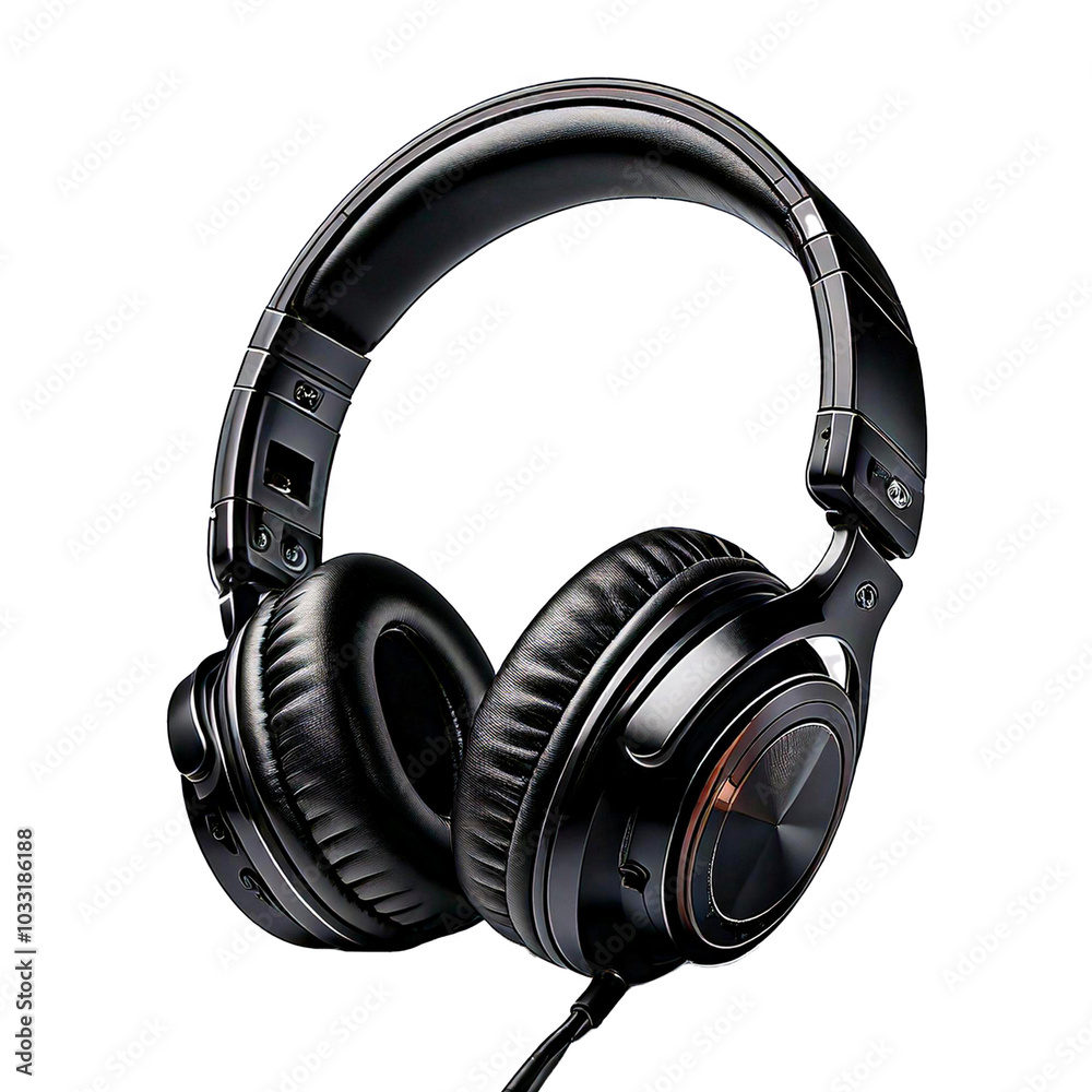 black Headphones png Earphone png Headset png Modern headphones png Wireless headphones png high quality isolated on a transparent background