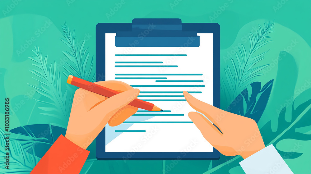 Hand signing on e-document for employee onboarding processes in HR systems. Hand signing on e-document for employee onboarding processes in HR systems.