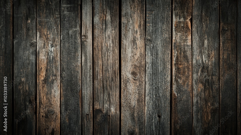 Fototapeta premium Rustic brown wood wall texture, a background image for design and decoration dark