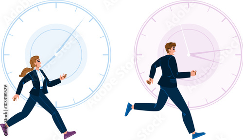 anxiety stress time pressure vector. burnout overload, tension deadlines, fatigue panic anxiety stress time pressure character. people flat cartoon illustration
