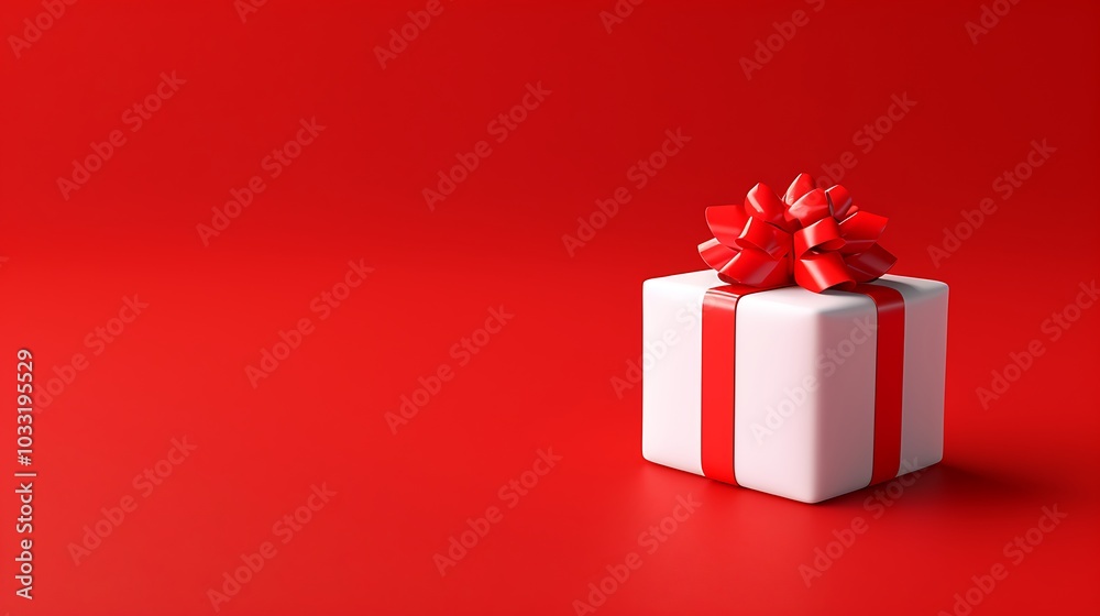 3D Rendering of a Christmas Gift Box 3D Rendering of a Christmas Gift Box