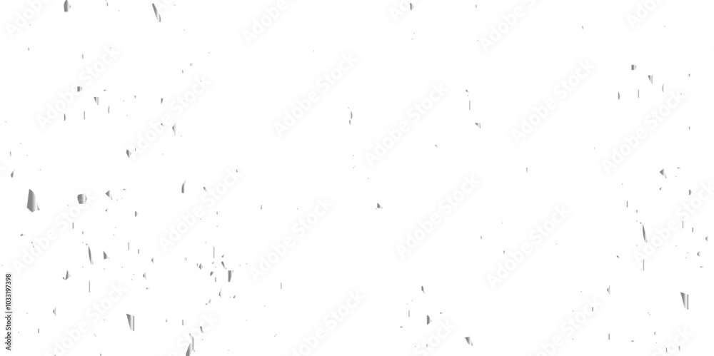 Obraz premium Silver shiny glitter sparkle confetti falling down on transparent background. Vector illustration.