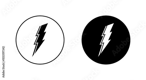 Lightning, thunderbolt icon in trendy style