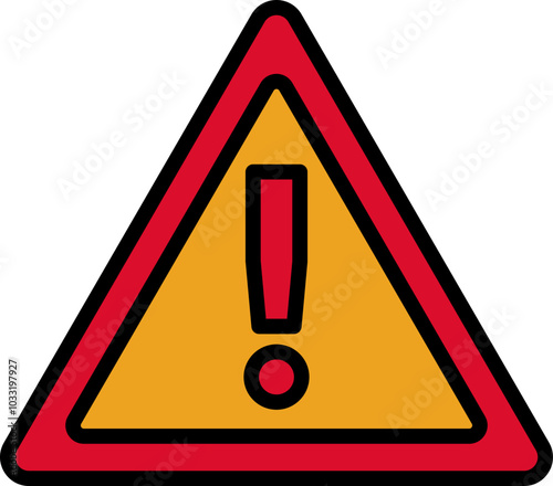 Vector Illustration of Alert Triangle Icon