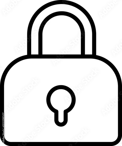 Vector Illustration of Security Padlock Icon