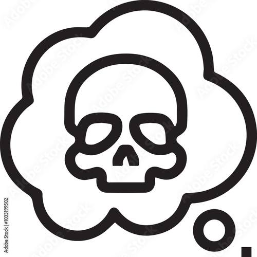 Skull icon symbol vector image illustration 