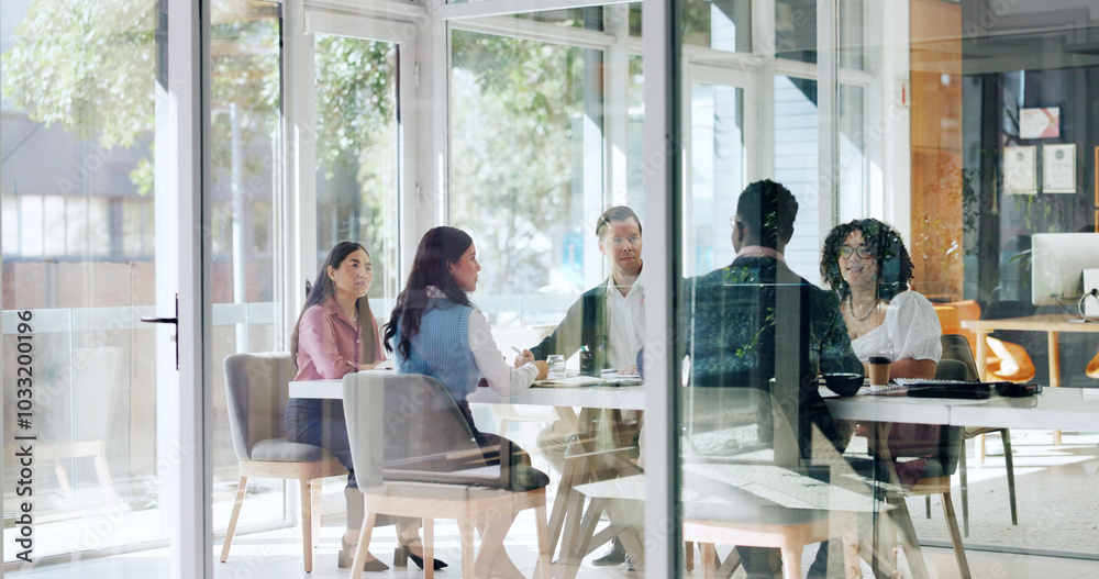 © peopleimages.com - Boardroom, meeting and workshop with business people in office for discussion or planning. Collaboration, development or seminar with corporate men and women in workplace for strategy or vision