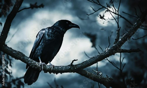 raven on a tree