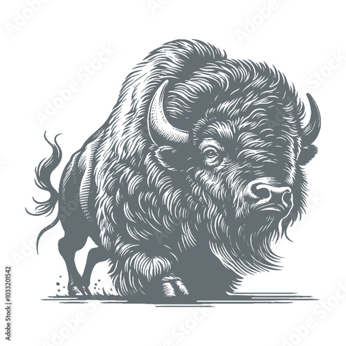 bison vector illustration