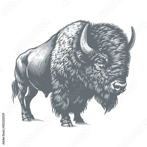bison vector illustration