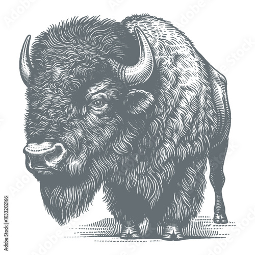 bison vector illustration