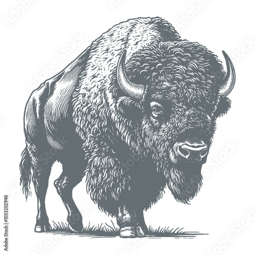 bison vector illustration
