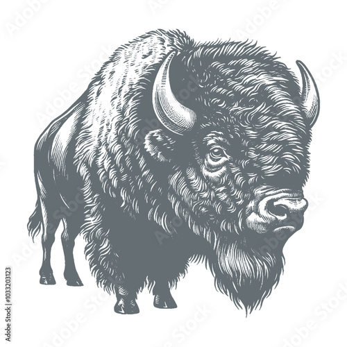 bison vector illustration