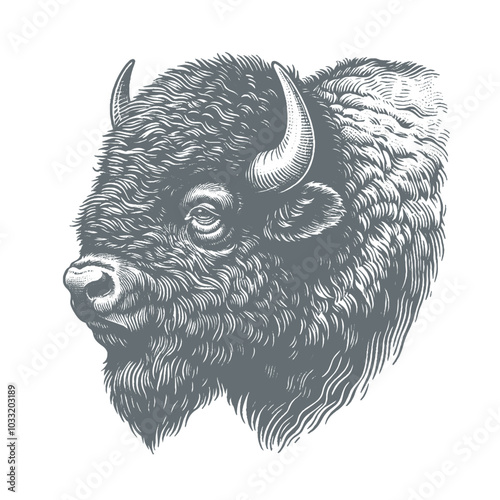 bison vector illustration