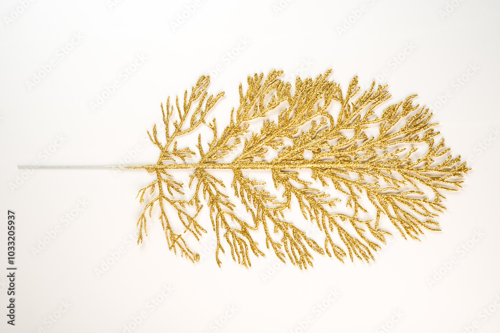 Fake shiny tree branch for decorating of bouquets and home in Christmas. Fake shiny tree branch for decorating of bouquets and home in Christmas.