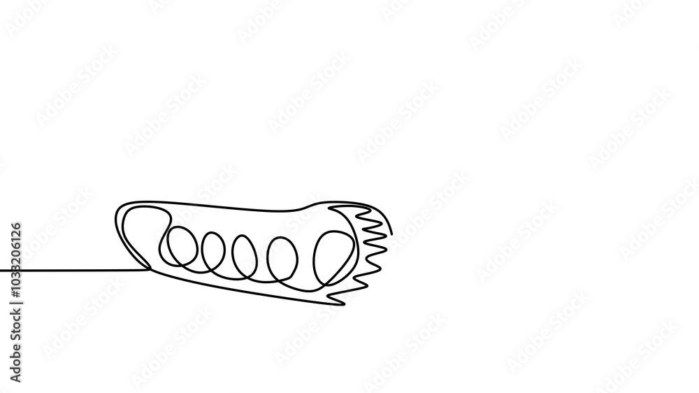 Continuous drawing line art of tank with black line and white background. One line Continuous drawing line art of tank with black line and white background. One line
