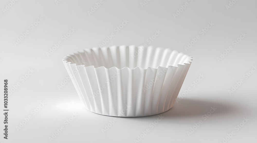 Empty cupcake case isolated on white background. Empty cupcake case isolated on white background.
