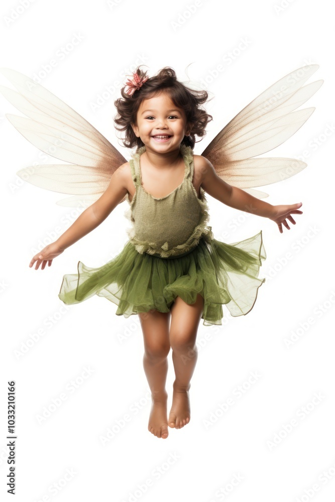 Portrait dancing costume flying. Portrait dancing costume flying.
