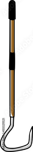 Vector Illustration of Gaff Fishing Equipment